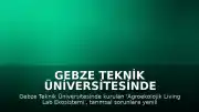 Gebze Teknik Üniversitesinde Tarımsal Sorunlara Yönelik Yenilikçi Ekosistem Hizmete Girdi
