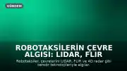 Robotaksilerin Çevre Algısı: LIDAR, FLIR ve 4D Radar Teknolojileri