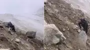 Ağrı Dağı'nda Heyelan: Dağcılar Saniyelerle Kurtuldu