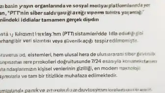 DMM: PTT sistemlerinde veri sızıntısı iddiaları asılsızdır