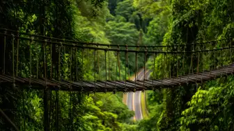 Sumatra Orangutanı İlk Kez Yol Üzerindeki Köprüden Geçerken Görüntülendi