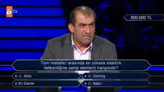 Kim Milyoner Olmak İster'de Elektrik İletkenliği Sorusu Yarışmacıları ve İzleyicileri Meraklandırdı