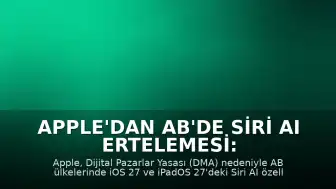 Apple'dan AB'de Siri AI Ertelemesi: DMA Etkili Oldu