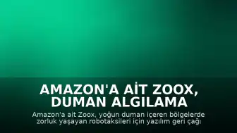 Amazon'a Ait Zoox, Duman Algılama Sorunu Nedeniyle Yazılım Geri Çağırması Başlattı