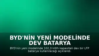 BYD'nin Yeni Modelinde Dev Batarya Teknolojisi Kullanılacak