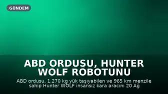 ABD Ordusu, Hunter WOLF Robotunu Sahada Test Edecek