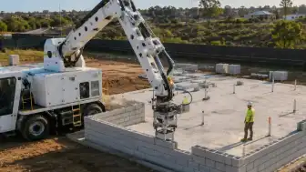 İnşaat Sektöründe Yapay Zeka Destekli Yeni Dönem: Harçsız Blok Dizme Robotu Tanıtıldı