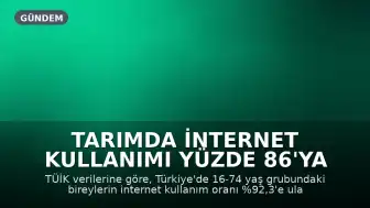 Tarımda İnternet Kullanımı Yüzde 86'ya Yükseldi