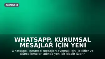 WhatsApp, Kurumsal Mesajlar İçin Yeni Bir Klasör Yapısı Üzerinde Çalışıyor