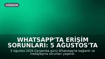 WhatsApp'ta Erişim Sorunları: 5 Ağustos'ta Kullanıcılar Neden Bağlanamadı?