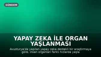 Yapay Zeka ile Organ Yaşlanması Araştırması: Farklı Organlar Farklı Hızlarda Yaşlanıyor