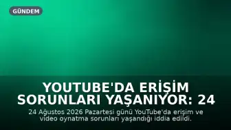 YouTube'da Erişim Sorunları Yaşanıyor: 24 Ağustos 2026 Detayları
