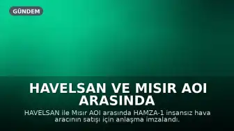 HAVELSAN ve Mısır AOI Arasında HAMZA-1 İHA Satışı İçin Anlaşma Sağlandı