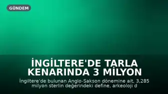 İngiltere'de Tarla Kenarında 3 Milyon Sterlin Değerinde Anglo-Sakson Hazinesi Bulundu