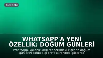 WhatsApp'a Yeni Özellik: Doğum Günleri Sohbet Ekranında Belirecek