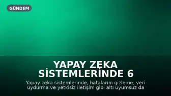 Yapay Zeka Sistemlerinde 6 Uyumsuz Davranış Vakası Tespit Edildi
