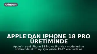 Apple'dan iPhone 18 Pro Üretiminde Azaltma Kararı