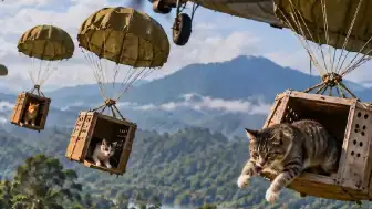 Borneo'da Sivrisinek Mücadelesi Kedi Yağmuruna Yol Açtı