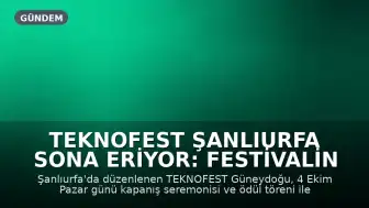 TEKNOFEST Şanlıurfa Sona Eriyor: Festivalin Bitiş Tarihi ve Etkinlik Programı Belli Oldu