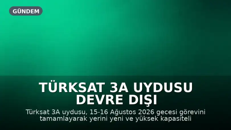 Türksat 3A Uydusu Devre Dışı Kalıyor: Kanal Listesi Güncellemesi Gerekebilir