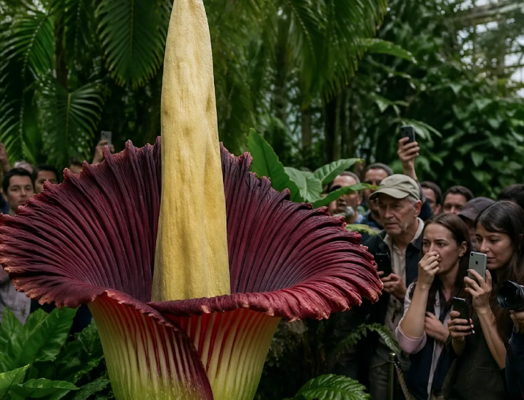 Ceset Çiçeği Kew Gardens'ta Yeniden Çiçek Açtı, Yoğun İlgi Gördü